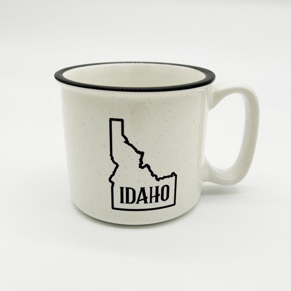 Idaho 18oz Mug - Black on White - North Idaho Mercantile