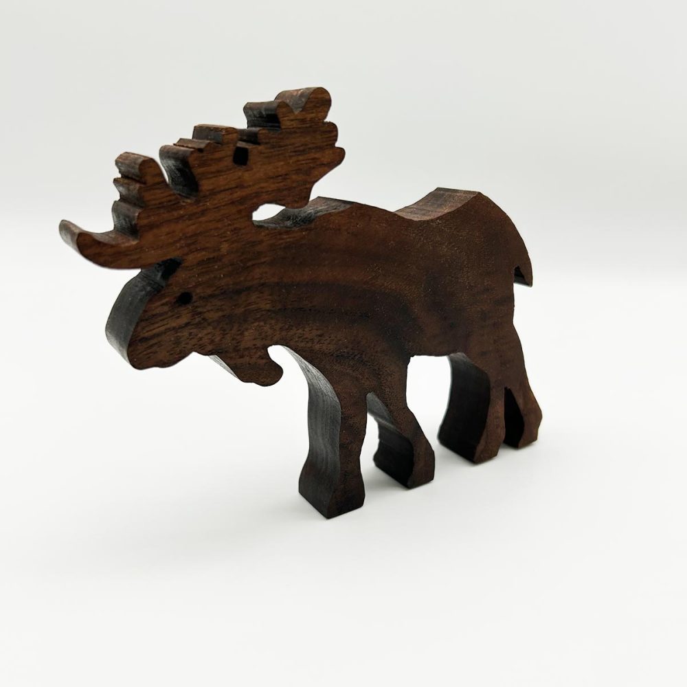Walnut Wood Moose Decor - North Idaho Mercantile
